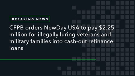 CFPB Orders NewDay USA to Pay $2.25 Million for Illegally .